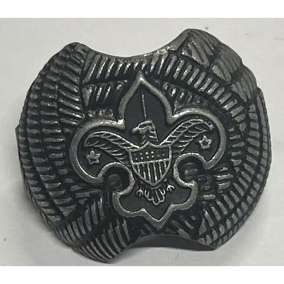 Vintage Boy Scouts‎ of America BSA KERCHIEF HOLDER  Neckerchief slide knot - Picture 1 of 3